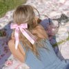 VOBOBE 2PCS Hair Bows for Women Girls Pink Tulle Hair Ribbon with Long Tail Satin Silk Hair Bow Hair Accessories Toddlers Teens Kids (Pink)