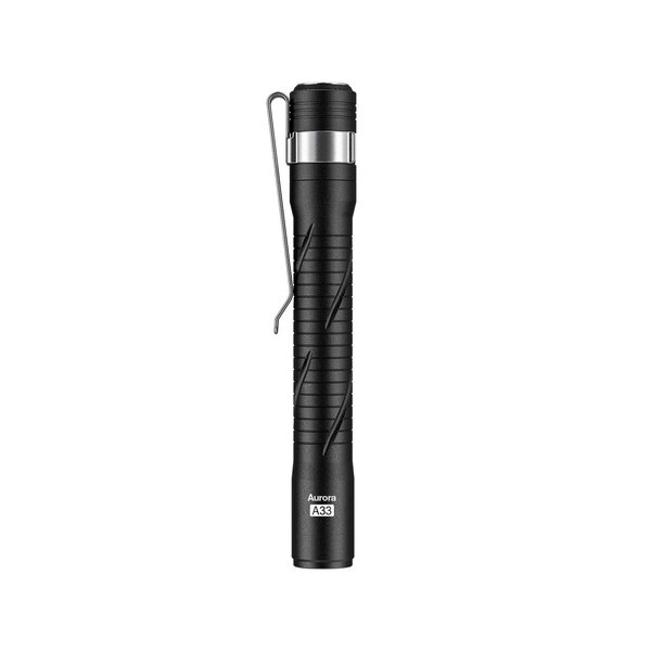 RovyVon Aurora A33 Pen Flashlight USB-C Rechargeable with Pocket Clip, 200 Lumen, IPX8 Waterproof for Inspection, Repair, Work, Outdoors(Black)