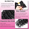 Deep Wave Braiding Hair 2 Bundles 80g Braiding Hair No Weft Bulk for Braiding Hair Extensions Natural Black 18 Inch