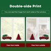 Horaldaily 226 PCS Christmas Window Cling Sticker, Red Green Trees Snow Truck for Home Party Supplies Shop Window Glass Display Decoration