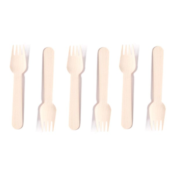 HUJI Eco-friendly Disposable Wooden Forks Set Silverware for Birthday Party Events Holiday Family Gathering Camping BBQ Cutlery (150 ct., Forks)