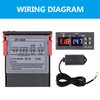 STC-3028 Temperature Controller 12V Temperature and Humidity Controller Meter with Integrated Sensor Dual Digital Display Thermometer Hygrometer Incubator Controller