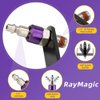 RayMagic Steel Pneumatic Tool Rafter Hook 360° Swivel Hanger, Durable,Reusable Metal Organaizer Adjustable Easy Install Hooks with 1/4" Air Tool Swivel Fitting, for Air Nailer, 2-Piece, Purple