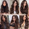 SilkStrands Invisible Wire Hair Extensions with Adjustable 4 Secure Clips 20 Inch Halo Hair Extensions on Soft Transparent Lace Choclate Brown Hair Extensions Long Wavy Hair Extensions for Women