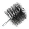 Stanbroil 6 Inch Round Steel Chimney Cleaning Brush with 1/4" NPT Fitting for Masonry Chimney Flue, Works with Most Chimney Rod Sets