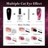 Gsnagole 9D Reflective Cat Eye Gel Nail Polish Set 2 Bottles with Magnetic Stick Chameleon Holographic Sparkling Galaxy Effect Soak Off Manicure DIY at Home (9DMHMY-4-Blue Purple)