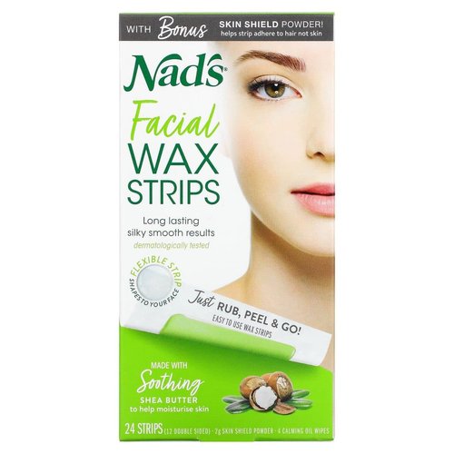 Nads Facial Wax Strips Size 24ct Nads Facial Wax Hair Removal Strips 24ct