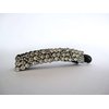 Generic Black sparkly banana hair claw clip with clear crystals rhinestones