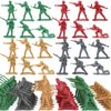 LovesTown 120PCS Army Men Action Figures, Plastic Toy Soldier Figures Green Red Yellow Silver Army Men Playset for Boys Birthday