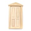 AUEAR, 1:12 Dollhouse Miniature Furniture Unpaint Wooden Doors for DIY Scene Doll Home Furniture Craft (4 Panel)