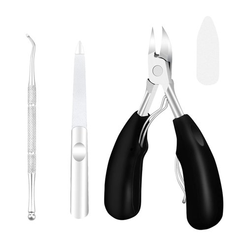 Podiatrist Toenail Clippers, Pedicure Toenail Cutters with Super Sharp Curved Blade, Professional Thick & Ingrown Toe Nail Clippers for Adults & Seniors