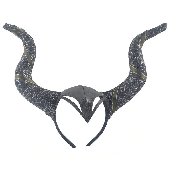Dzrige Devil Horns Headband Black Devil Horns Headwear Horns Headpiece Halloween Demon Headdress Demon Horn Hair band Medieval Costume Accessory