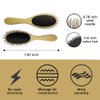 Amirce Wig Brush for Synthetic Wigs, Detangling Wigs Professional Wood Handle Hair Comb Wig Brush Set,WB-1