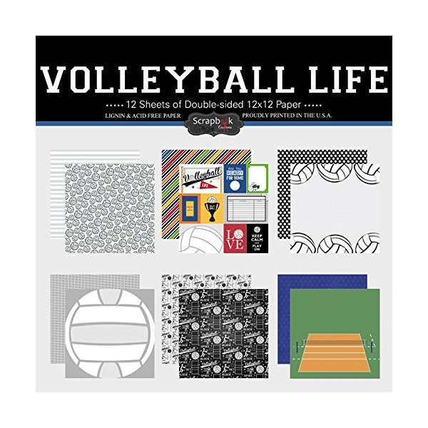 Scrapbook Customs Themed Paper Scrapbook Kit, Volleyball Life