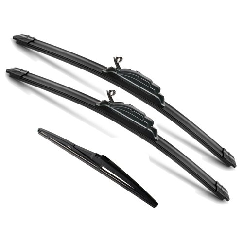 JustCar 3 wipers Replacement for 2012 2013 2014 2015 2016 2017 2018 2019 Toyota Prius C, Windshield Wiper Blades Original Equipment Replacement - 28"/14"/8" (Set of 3) U/J HOOK