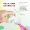 Foam Toothpaste Kids, Toddler Toothpaste with Low Fluoride, Kids Foam Toothpaste for U Shaped Toothbrush Electric Toothbrush, Foam Toothpaste for Children Kids Ages 3 Plus (Watermelon+Strawberry)