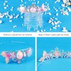 Didder Pink Mermaid Birthday Sash and Crown Party Outfit for Girls, Mermaid Theme Birthday Party Decorations Gifts for Little Girls