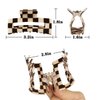 6 Pack Black Checkered Hair Claw Clips,3.1", Y2K Square Medium Hair Clips, Non-Slip Claw Clips Hair Styling Accessories with Strong Hold for Women Girls Long Short Thin Hair
