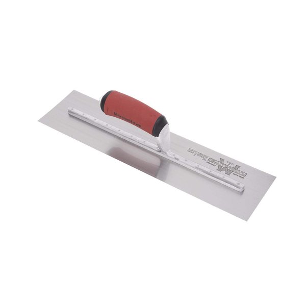 Marshalltown Finishing Trowel, 18 by 4 Inch, Perfect for Spackling, Sheetrock, Stucco, Concrete, EIFS and More, DuraSoft Curved Handle, High Carbon Steel Blade, Xtralite Mounting, MXS81D