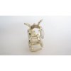 Generic Small/medium gold metal white bow hair claw clip for medium fine hair
