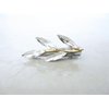 Generic Small gold silver tone crystal leaves alligator hair clip for fine thin hair (Clip quantity: 2 clips), 1 Count (Pack of 1)