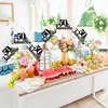 12 PCS 50 and Fabulous Centerpiece Sticks Double Sided Happy 50th Birthday Table Flower Centerpieces Sticks Cheers to 50 Floral Decorations for 50th Birthday Anniversary Party Supplies Black