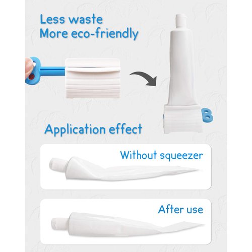 Toothpaste Squeezer, 6 Pcs Toothpaste Tube Squeezers, Multi-Purpose Toothpaste Dispenser, Rolling Toothpaste Holder Stand by MoHern