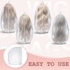 Hillban 3 Pcs Nylon Wig Storage Bags Wig Packaging Bags Wig Bags to Protect from Dirt and Dust Bundles Hair Extension Storage for Home Travel Salon Use