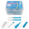 40pcs Dental Toothpick Brushes 1.0mm Blue Floss Pick Brush Interdental Brush Flossing Head Oral Brush Flosser Toothpick Cleaning Tools Oral Care Floss interdental Cleaners Pick interdental toothpicks