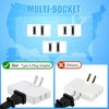 3 Pack AC Flat Wall Outlet Extender Flat Plug Adapter Outlet, Fold-Able 3 Way Wall Adapter Mani Plug for Home and Travel (White)