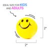 Neliblu 24 Pack Smile Stress Balls for Kids and Adults - 2" Stress Balls in Bulk - Neon Yellow Funny Face Squishy Balls to Support Anxiety - Fidget Toys, Party Favors, Goodie Bag Stuffers for Kids