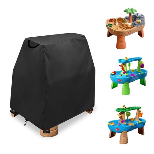 AKEfit Kids Water Table Cover ,Kids Sand and Water Table Toys Covers Waterproof ,Outdoor Water Play Table Cover Fit Step2 Rain Showers Splash Pond Water Table(Only Cover) (Black 41"Lx25"Wx33"H)