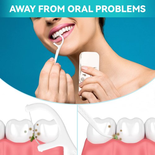 HOIRIX Dental Floss Dispenser Upgrade Automatic Dental Floss Case Refillable Floss Pick Holder Floss Organizer for Teeth Cleaning,Specialized Floss (2pcs, Black+Pink)