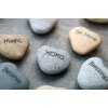 XOXO Engraved Stone Heart Shaped Inspirational Sandblast Stone, Perfect Gorgeous Unique Gift Ideas, Natural Beach Pebble Rock