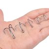 Treble Fishing Hooks,Super Sharp Solid Triple Barbed Fish Hook Strong Wide Gap High Carbon Steel Barbed Hook for Fishing Lures Baits Freshwater Saltwater (Silver 10# 125pcs)
