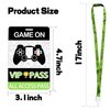25 PCS VIP Game Video Party VIP Cards PVC, Game On Party Favors, Game VIP Pass, Game VIP Pass Lnyards to Birthday Party Supplies, Game Birthday Party Organizer