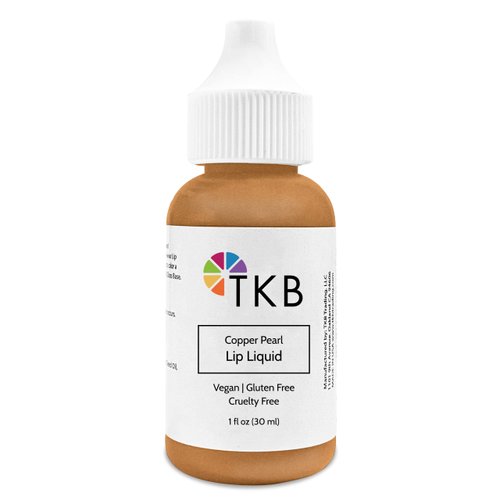 TKB Lip Liquid Color | Liquid Lip Color for TKB Gloss Base, DIY Lip Gloss, Pigmented Lip Gloss and Lipstick Colorant, Made in USA (1floz (30ml), Copper Pearl)