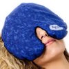 MyCare Face Mask (with Washable Cover) Hot Cold Compress Therapy, Natural Reusable Relief for Migraine, Tension, Stress, Sinus, Headache and Relaxation (Blue)