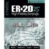 Etymotic High-Fidelity Earplugs, ER20XS Standard Fit, Polybag Package, 1 pair