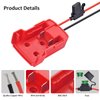 Runbod 2 Packs Power Wheel Adapter for Milwaukee Battery M18, 18V Adapter Power Wheel Battery Converter Kit with Fuse Holder and 30Amp Fuses for DIY, RC Toys and Robotics, Red