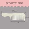 Mini Wide Tooth Comb,Small Travel Purse Comb Hair Detangling Comb Brush for Curlies Portable Care Handgrip Comb Shower Comb Travel Combs for Men Women- Best Styling Comb for Curly,Wet,Dry,Long (Beige)