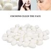50Pcs Facial Care Silks, Cocoons Facial Cleanser Balls Blackhead Removal Exfoliating Silkworm Balls for Face Massage