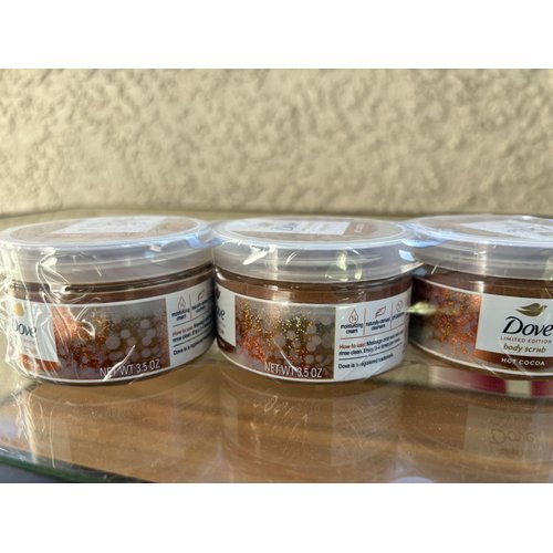 Pack of 3 - Dove Hot Cocoa Body Scrub - 3.5oz each - Limited Edition Pack x 3.