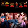 12 Pieces Movie Centerpiece Movie Night Party Decorations Movie Party Centerpieces for Table Movie Theater Honeycomb Centerpiece Ticket Popcorn Star Table Topper for Birthday Party 3D Favor Supplies