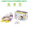 18 Pack Natural Foaming Hand Soap Tablets - Soft Moisturizing Handwash Tab Refills - 1 Tablet = 9 Oz Liquid Wash Foam Handsoap - Eco-Friendly Softsoap Refill Tabs (18 Variety Pack)