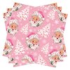 40Pcs Pink Christmas Party Napkins Santa Xmas Tree Disposable Paper Napkins Pink Xmas Tree Napkin Merry Christmas Luncheon Napkins for Xmas Winter Holiday Themed Birthday Party Supplies,6.5 x 6.5 Inch