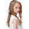 Coucoland Flower Girl Fairy Headpiece - Rose Gold Leaf Girls Toddler Crown Hair Piece Vine Prom Bridal Wedding Accessories Crystal Tiara for Women