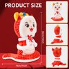 KHJCXS 10" Chinese New Year Plush,Lunar New Year Snake Plush Toy with 3D Cape&Cute Expression,Soft and Cute Cartoon Snake Stuffed Plush for Chinese New Year Gifts Blessing,Kids Gifts (Red)