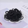 Driew Small Hair Ties, 200 pcs Mini Black Hair Ties Tiny Ponytail Holder Soft Elastic Rubber Bands Black