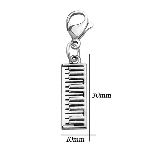 CHOORO Piano Keyboard Pendant Keychain Piano Zipper Pull Music Jewelry Gift for Pianist/Piano Teacher/Music Lovers (Piano Zipper Pull)